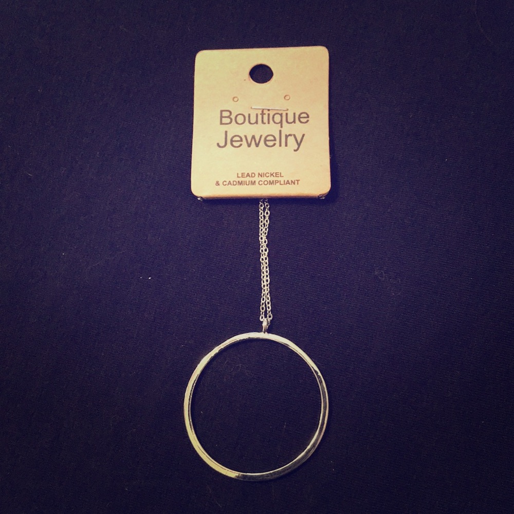 Silver Hoop Necklace